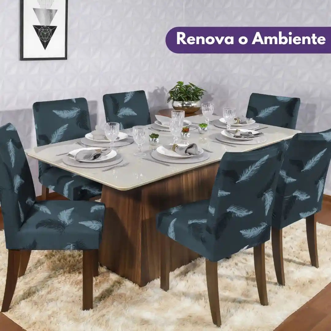 Foto vitrine capa para cadeira modern leaf