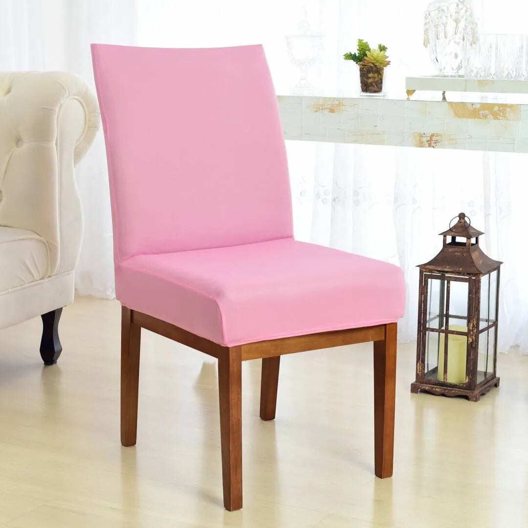 Foto vitrine capa para cadeira elastex rosa