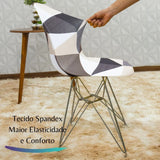 Veja detalhes lindos de Capa para Cadeira Eiffel Geo Capuccino da Charme
