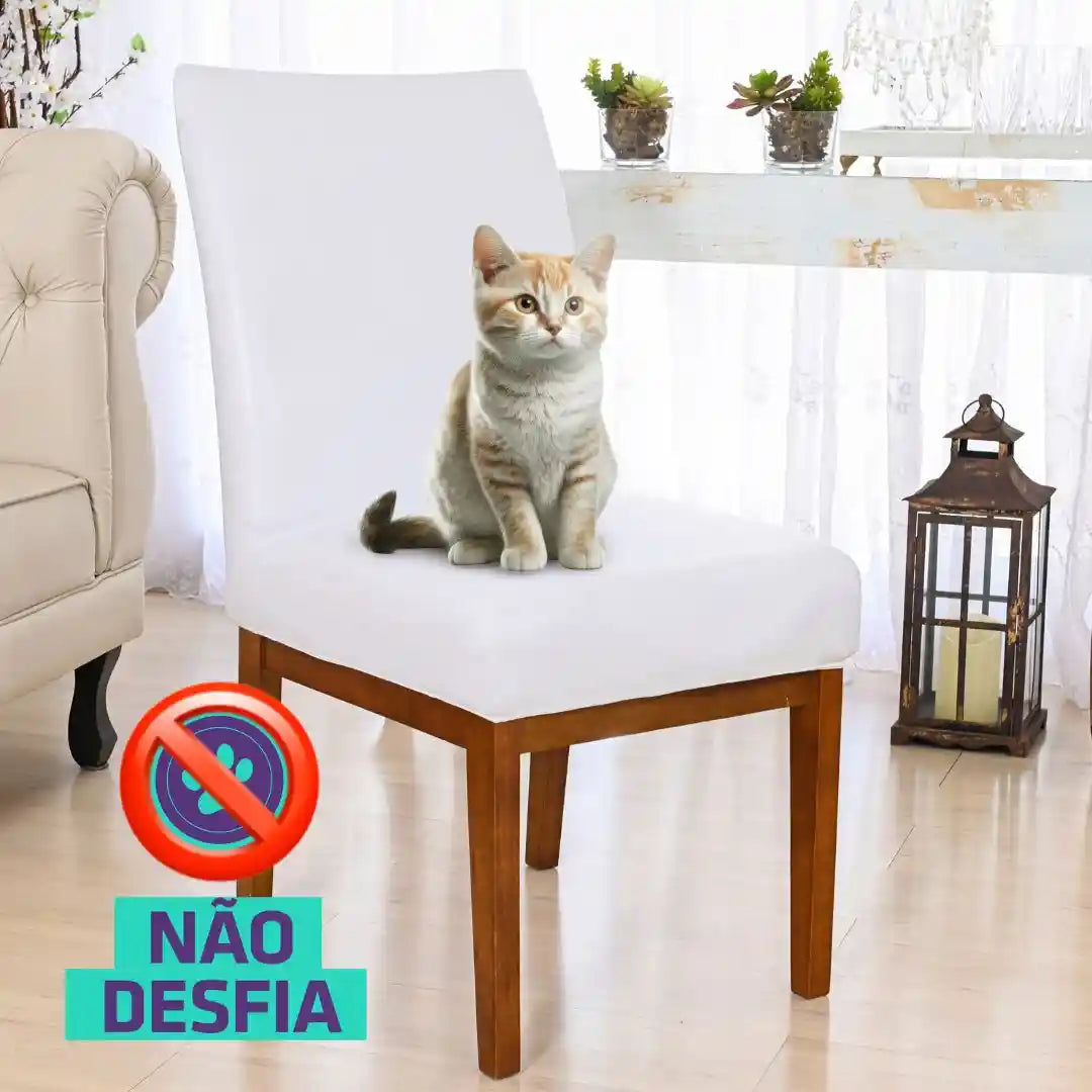 Capa de Cadeira Impermeável Deluxe - Branca – Charme do Detalhe