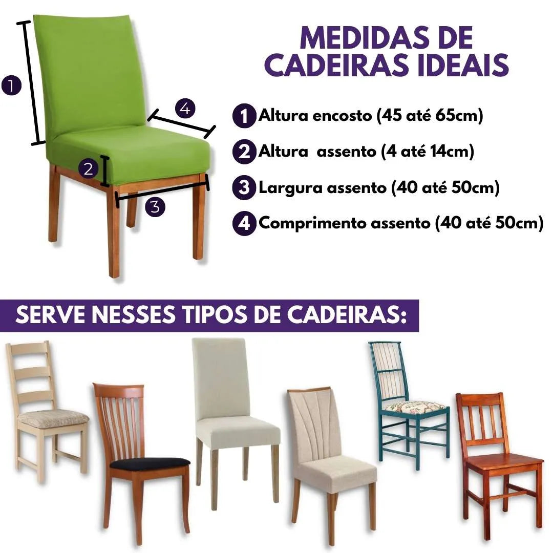 Foto vitrine capa para cadeira elastex verde