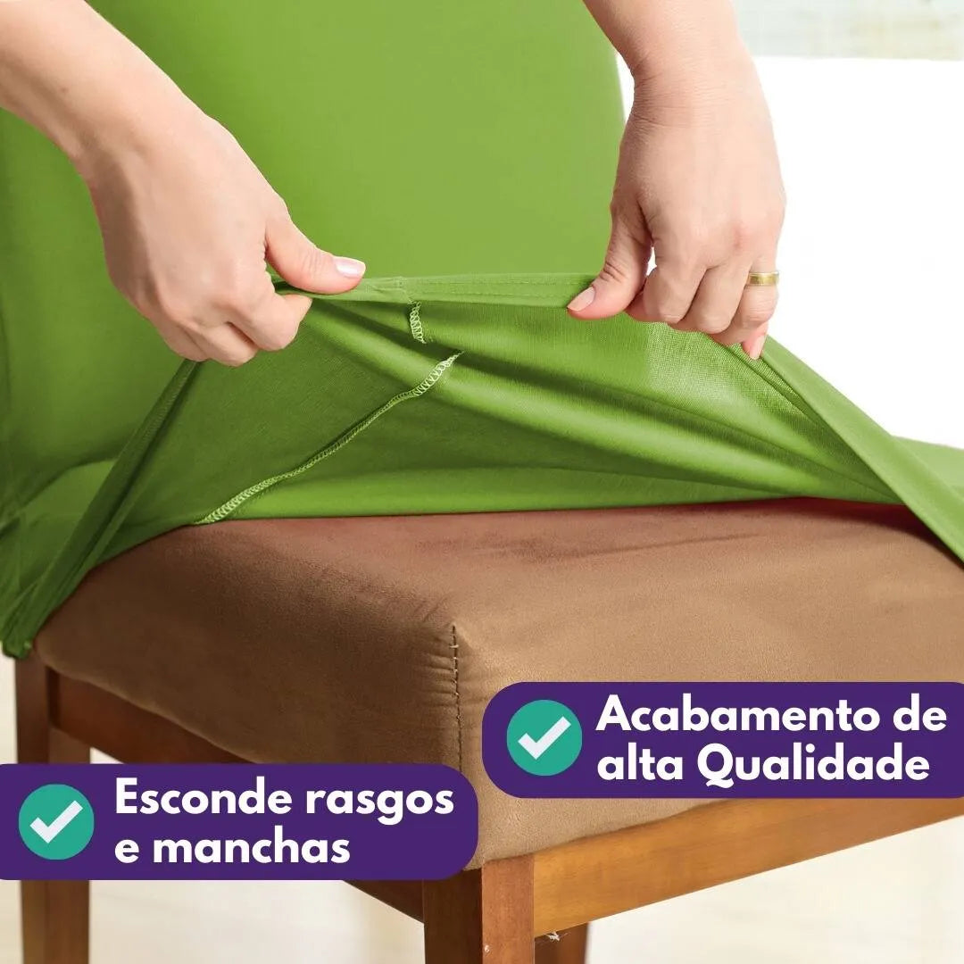 Foto vitrine capa para cadeira elastex verde