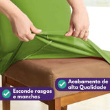 Foto vitrine capa para cadeira elastex verde