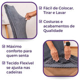 Capa para Cadeira Confort Canelada - Cinza