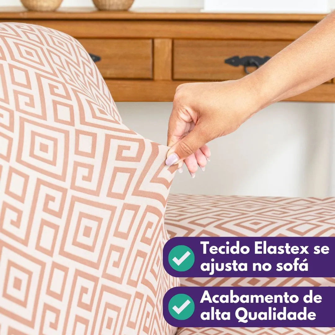 Detalhes da Capa de Sofá Elastex  Egito da Charme do Detalhe