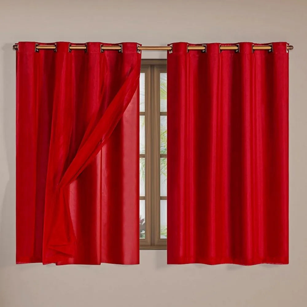 Detalhes da Cortina Blackout Charme-Vermelho vários tamanhos da Charme do Detalhe
