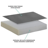 Capa Para Cadeira de Madeira Espuma Interna Total Confort - Cinza Chumbo