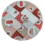 Detalhes do Jogo Americano Redondo Sousplat Cupcake Vermelho do Detalhe
