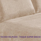 Detalhes do Jogo de Cama Casal Plush Soft Sono Quentinho Caqui do Detalhe
