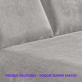 Detalhes do Jogo de Cama Plush Soft Sono Quentinho Cinza do Detalhe

