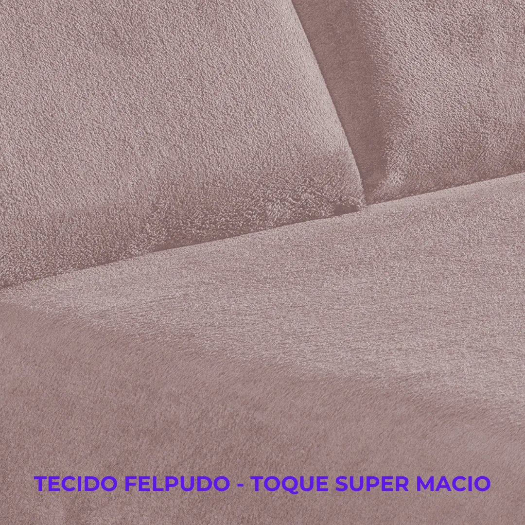 Detalhes do Jogo de Cama Plush Soft Sono Quentinho Rosê do Detalhe
