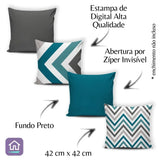 Kit 4 Capas de Almofadas Modern Print - Capri