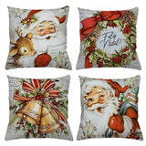 Foto do Kit 4 Capas de Almofadas Natal Sinos muito bonita
