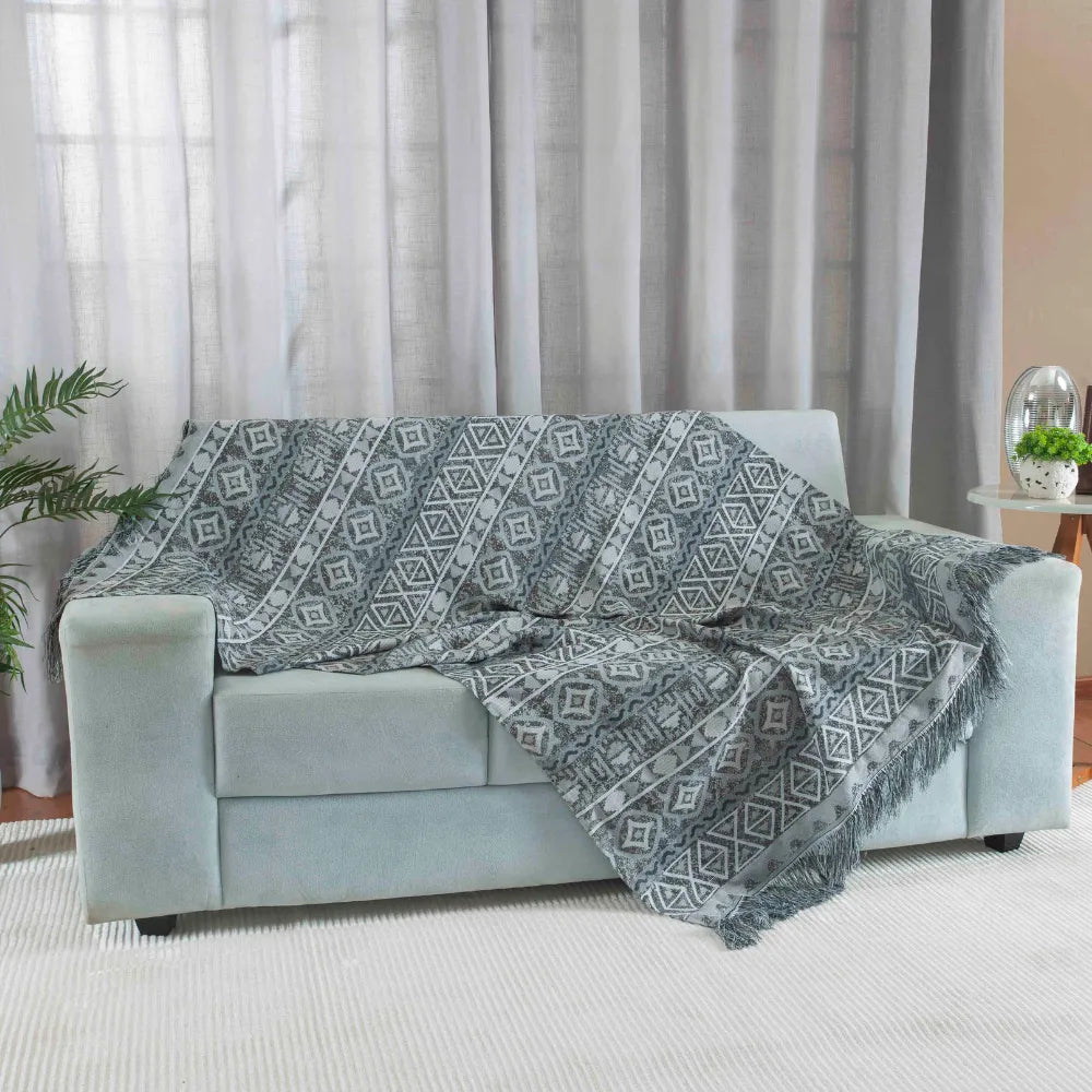 Veja detalhes  lindos da manta para sofá Luxo Cinza da Charme