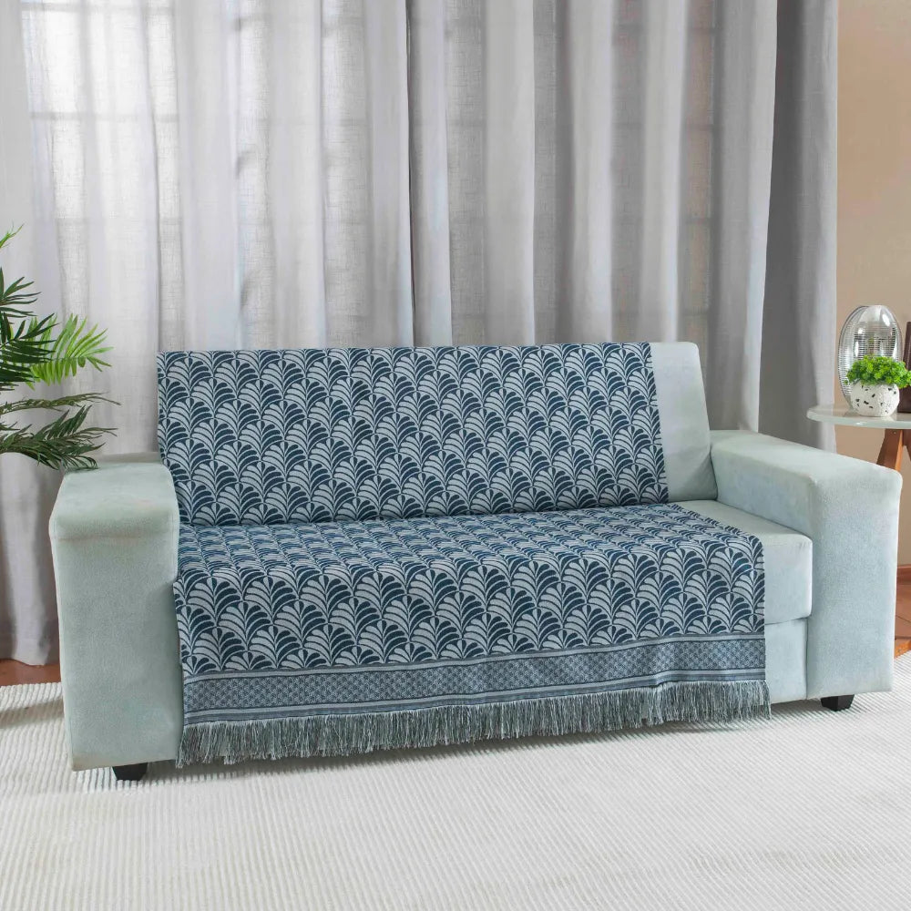 Veja detalhes  lindos da manta para sofá Luxo Azul da Charme