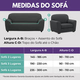 Capa de Sofá Jacquard Premium - Cinza Escuro