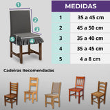 Capa Para Cadeira de Madeira Espuma Interna Total Confort - Cinza Chumbo