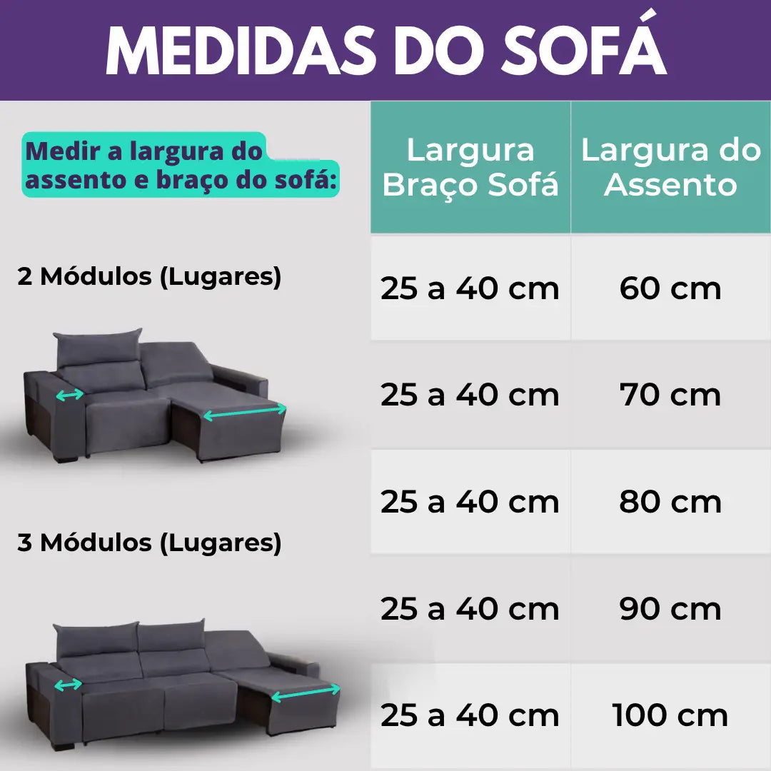 Capa para Sofá Retrátil Elastex - Azul Marinho