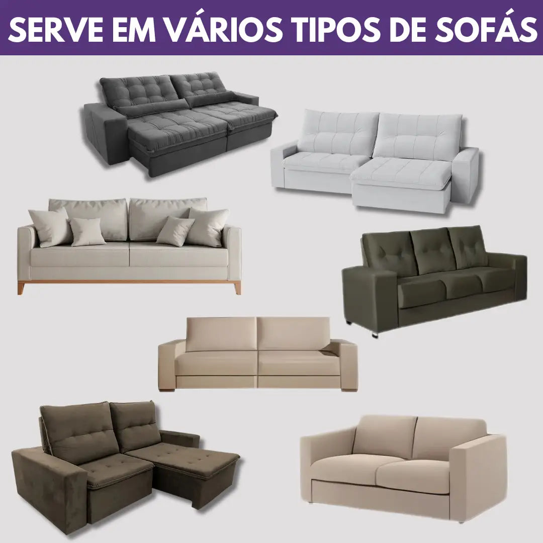 Protetor Arranhador Lateral para Braço de Sofá Kit c/ 2 - Bege