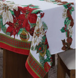 Detalhes da Toalha de Mesa Natalina Flor de Natal do Detalhe
