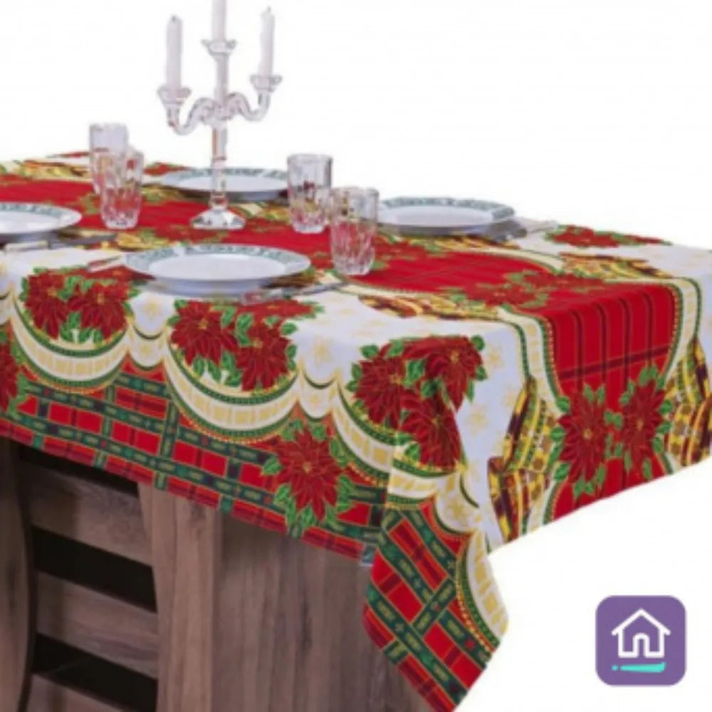 Conheça a Toalha de Mesa Natalina Vermelha com Sinos da Chame do Detalhe